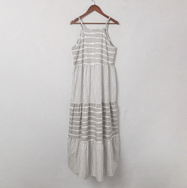 Striped Halter Maxi Dress Greta 
