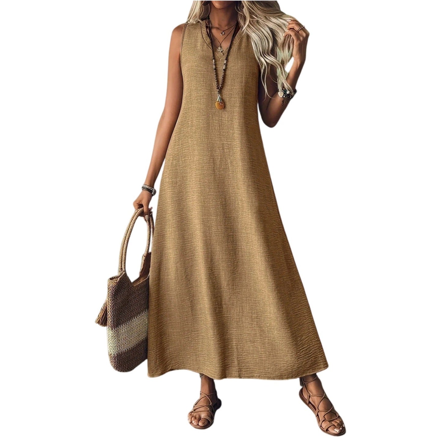 Chic Hemp Sleeveless Dress Greta 