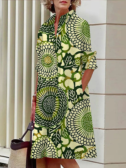 Vibrant Summer Shirt Dress by Greta 