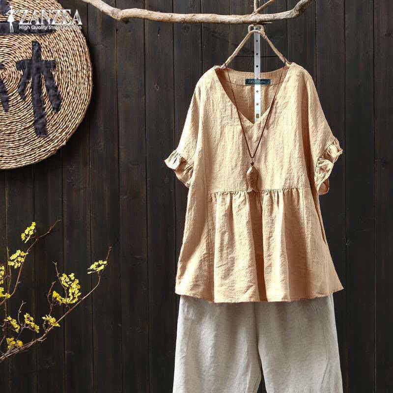 Ruffled Cotton Plus Top Greta  Pinterest-Inspired