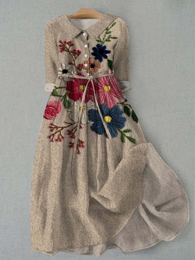 Elegant Floral Greta  Summer Dress