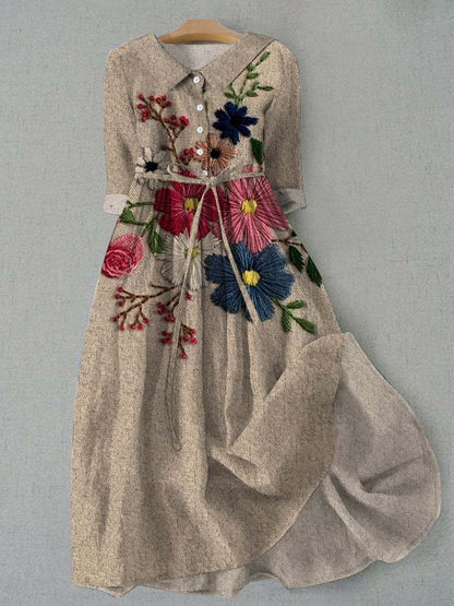 Elegant Floral Greta  Summer Dress