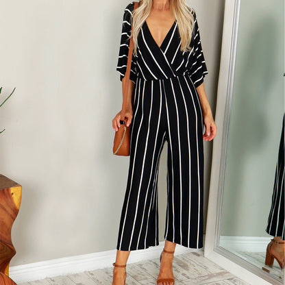 Chic Striped Greta  Wide-Leg Jumpsuit