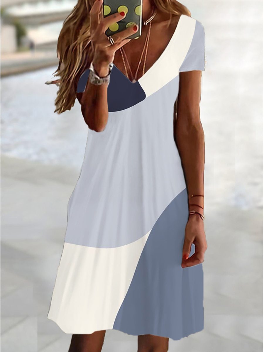 Chic V-Neck Plus Size Dress by Greta 