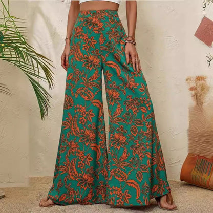 Elegant Floral Wide Leg Pants by Greta 