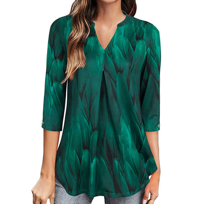 Floral V-Neck Top by Greta 
