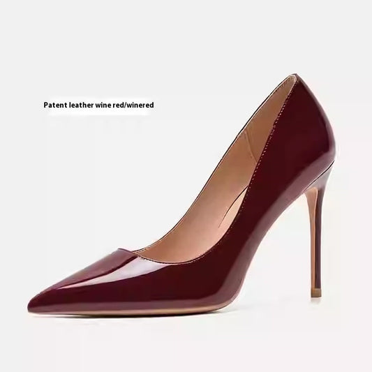 Elegant Greta  Leather Stiletto Heels