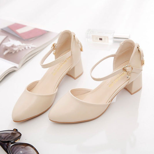 Elegant Chunky Heel Pumps by Greta 