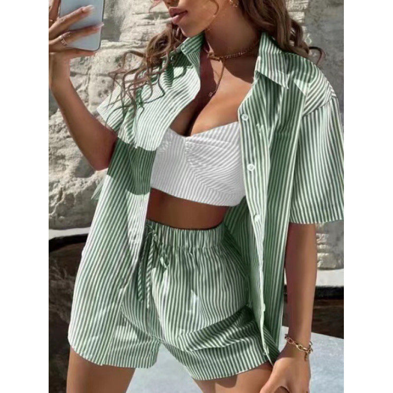 Chic Striped Two-Piece Set by Greta 