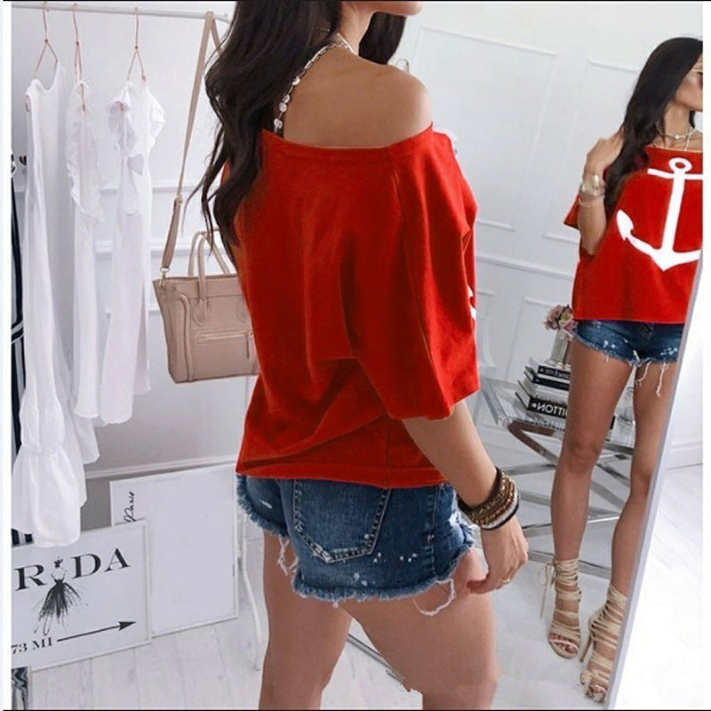 Nautical Anchor Off-Shoulder Top by Greta 