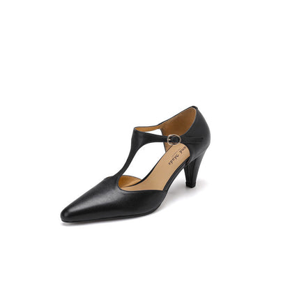 Retro T-Strap High Heel Sandals by Greta 
