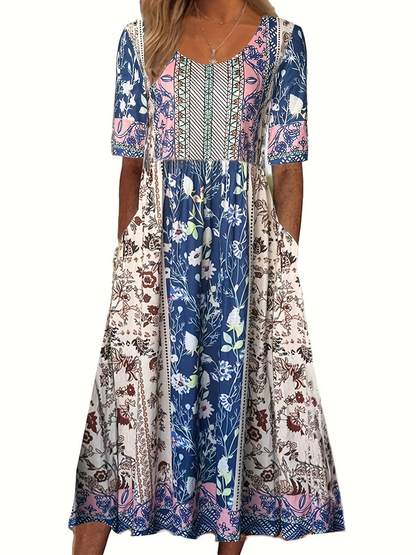 Bohemian Floral Maxi Dress by Greta 