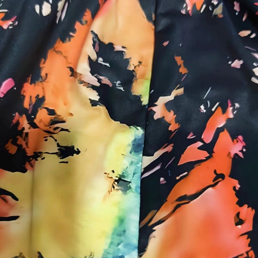 Vibrant Tie Dye V-Neck Dress Greta 