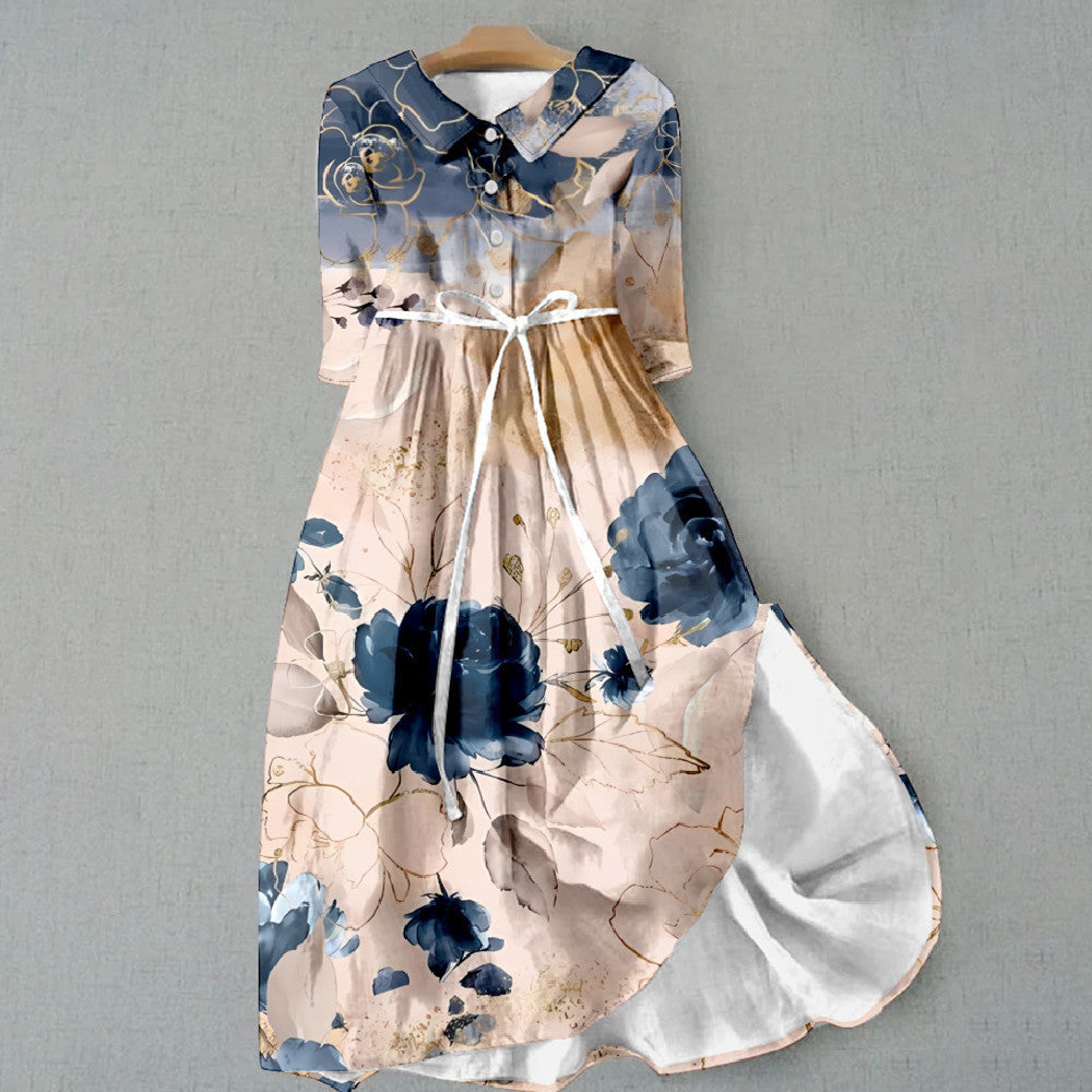 Elegant Floral Greta  Summer Dress