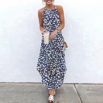 Bohemian Floral Print Maxi Dress Greta 