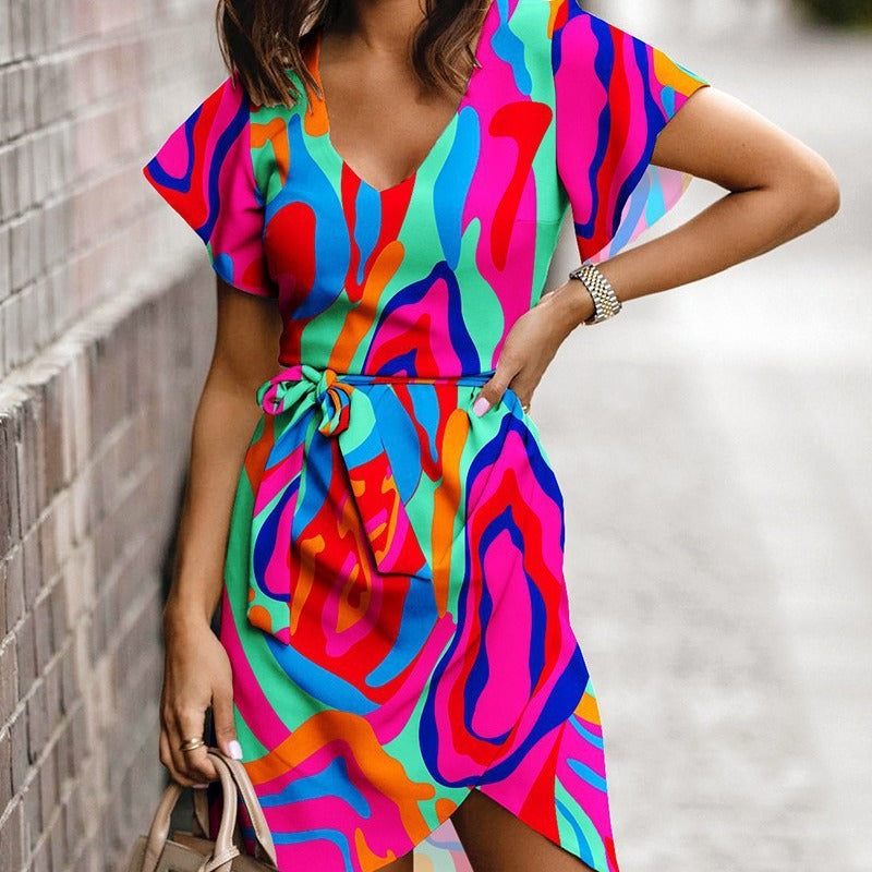 Vibrant Print Greta  Summer Commuter Dress