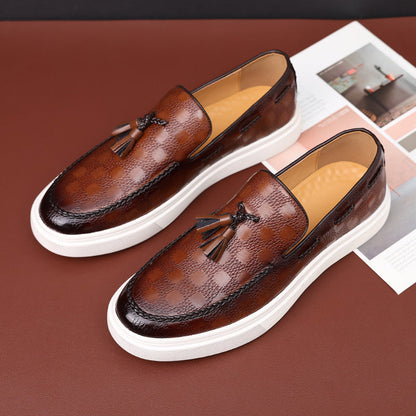 Versatile Greta  Men's Tassel Slip-On Loafers