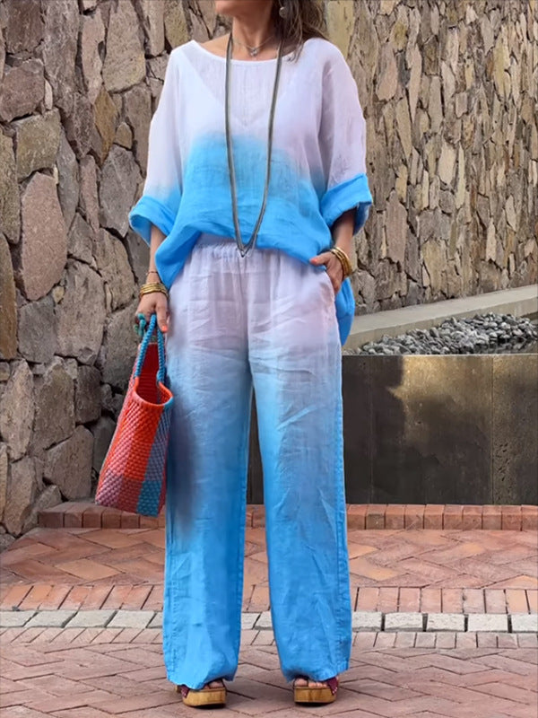 Gradient Linen Two-Piece Set by Greta 