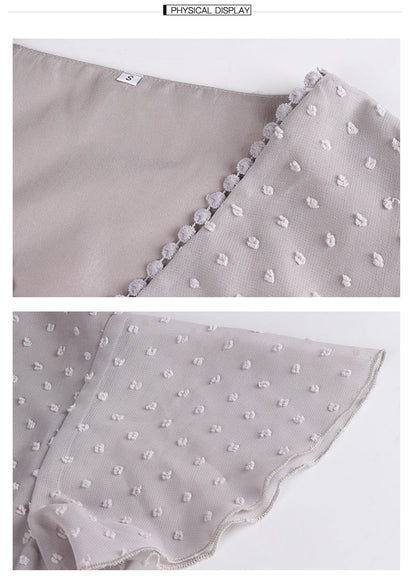 Chic Ruffle Grey Dress by Greta 