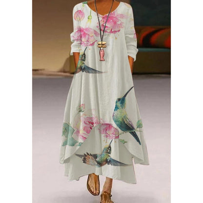 Artistic Floral Swing Dress by Greta 