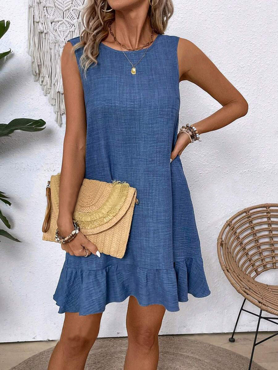 Ruffle Sleeveless Summer Dress by Greta 