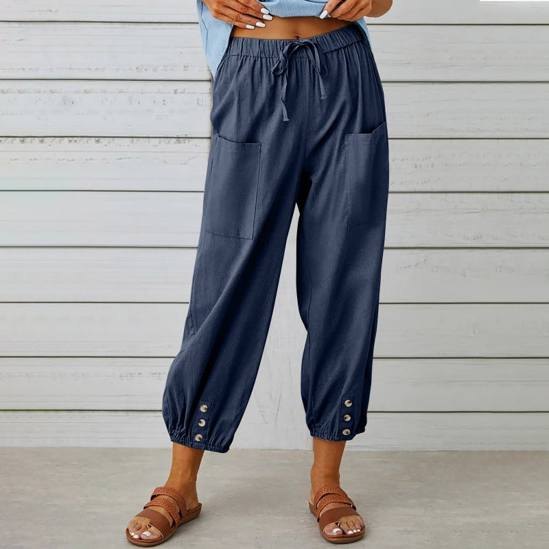 Relaxed Cotton Linen Pants Greta 