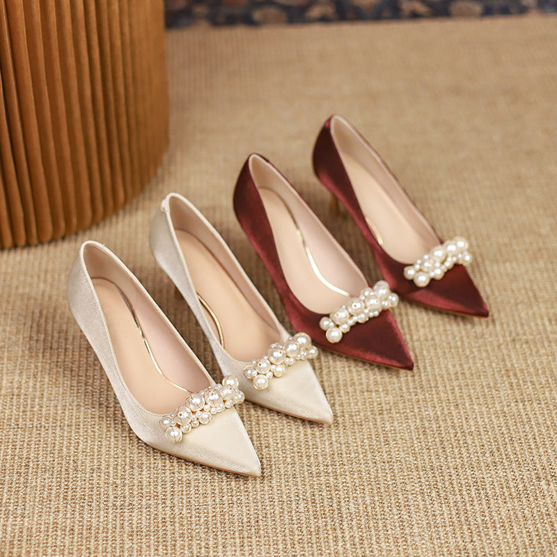 Elegant Greta  Rhinestone Wedding Heels