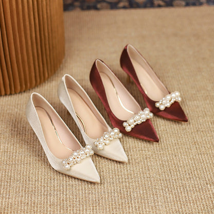 Elegant Greta  Rhinestone Wedding Heels