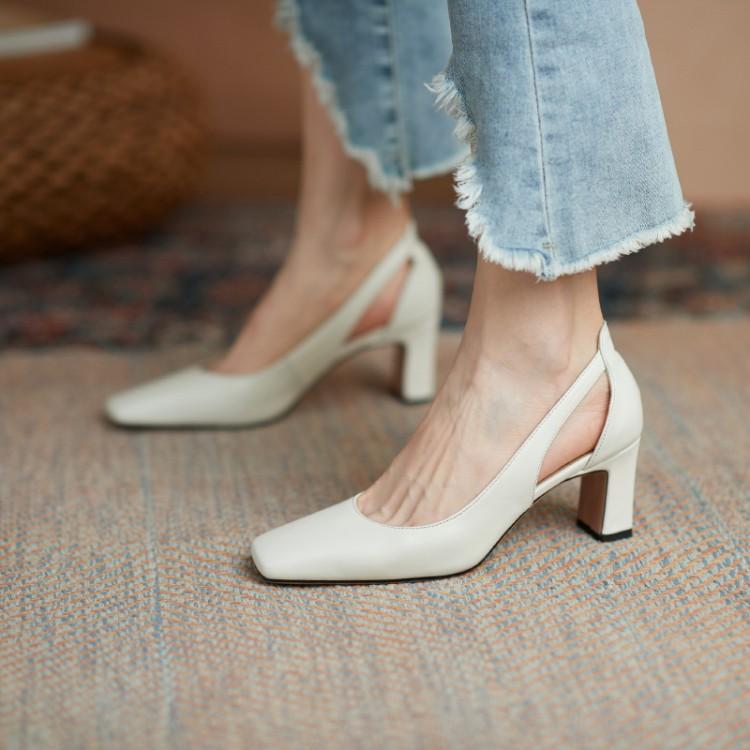 Elegant Block Heel Pumps by Greta 