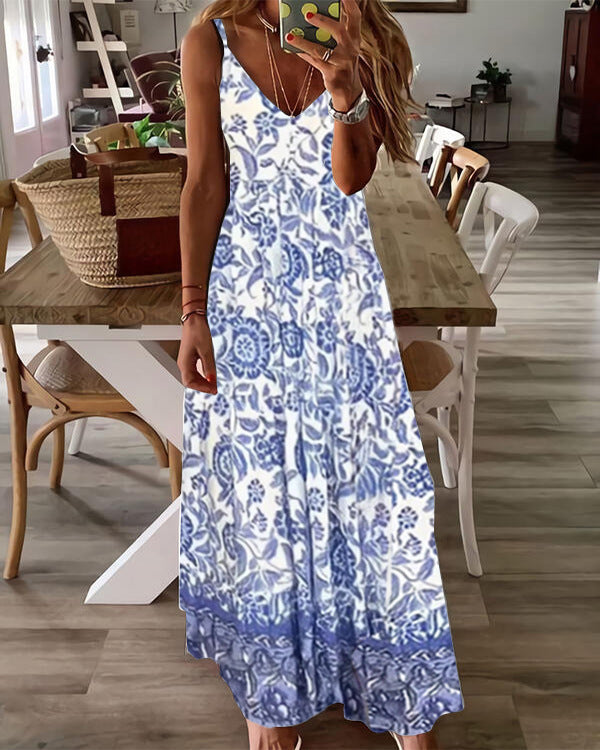 Boho Printed Greta  Summer Maxi Dress