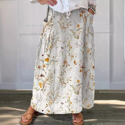 Retro Floral Greta  Everyday Pocket Skirt