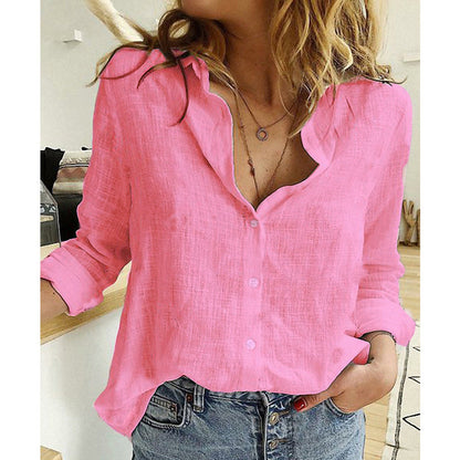 Relaxed Fit Greta  Lapel Cardigan Blouse
