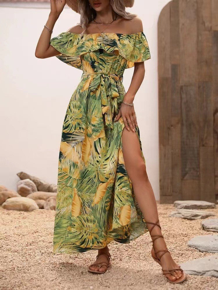 Elegant Greta  Ruffled Floral Maxi Dress