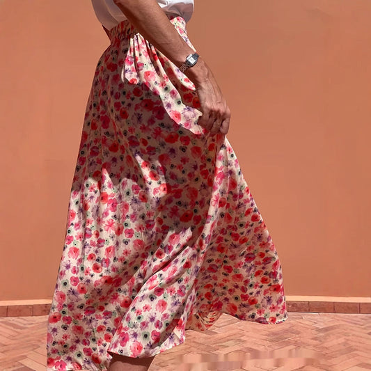 Elegant Floral Greta  Everyday Maxi Skirt