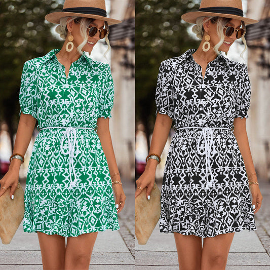 Chic Print A-Line Dress Greta 