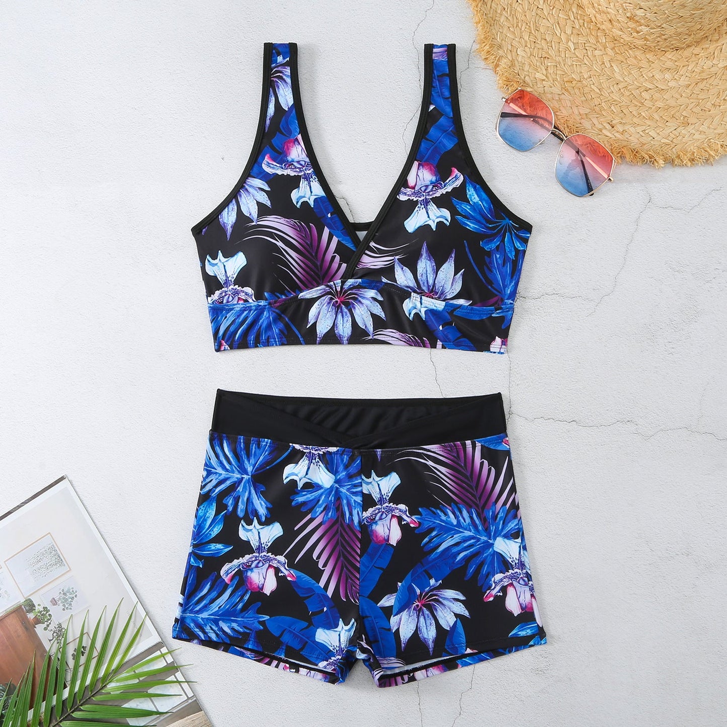 Vibrant Printed Boxer Bikini by Greta 