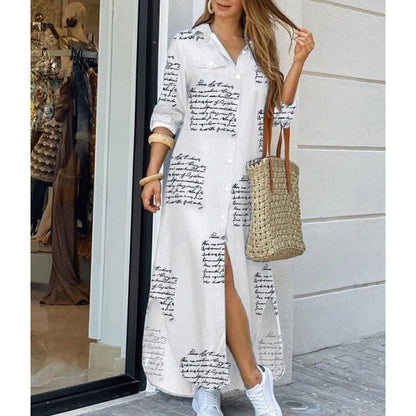 Chic Print Shirt Dress by Greta 