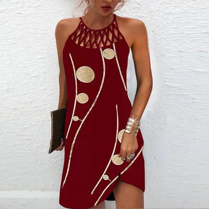 Chic Print Halterneck Dress by Greta 