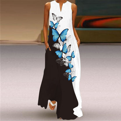 Vibrant Print Long Dress Greta 