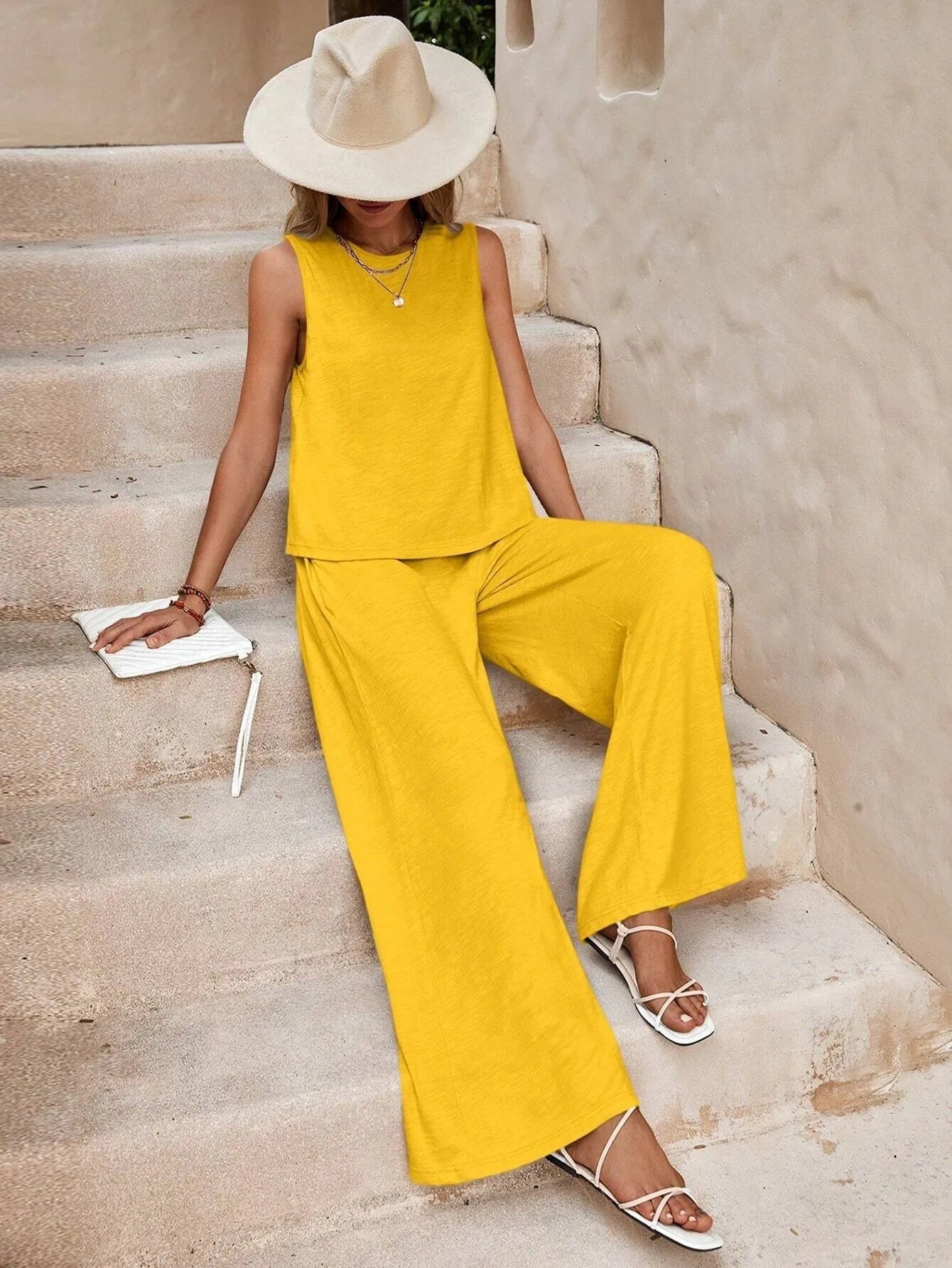 Elegant Loose Cotton Set by Greta 