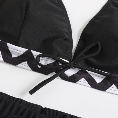 Chic Zigzag Greta  Bikini Set with Shorts