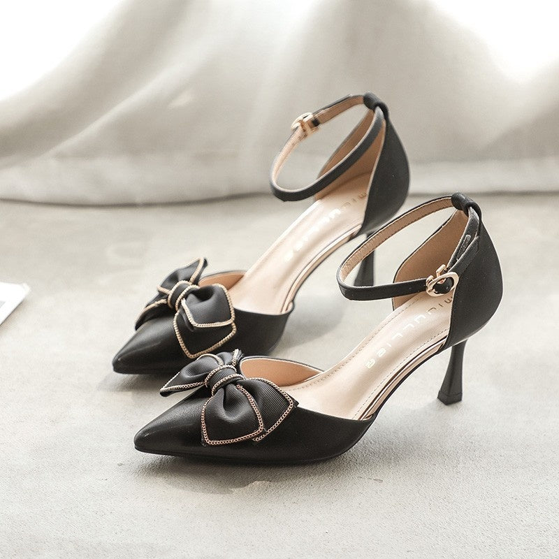 Elegant Bow Stiletto Heels by Greta 