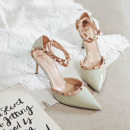Chic Rivet High Heels by Greta 