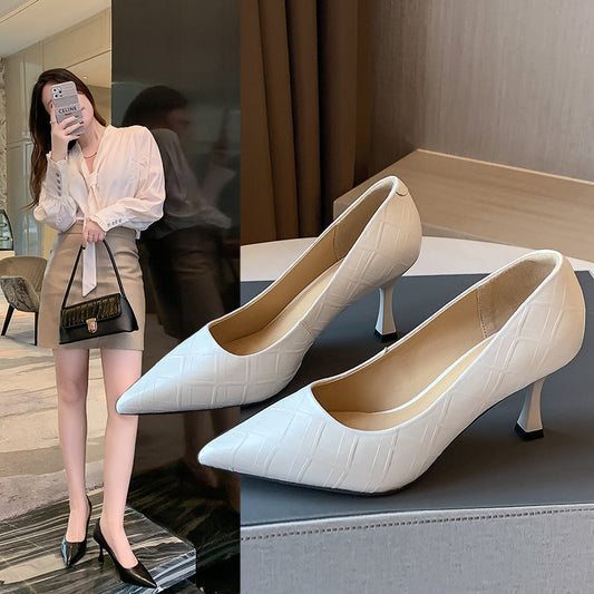 Elegant Sheepskin Pointed Heels by Greta 