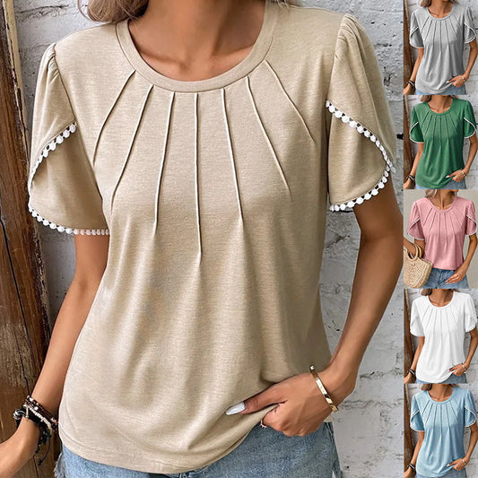 Chic Tulip Sleeve Greta  Summer T-Shirt