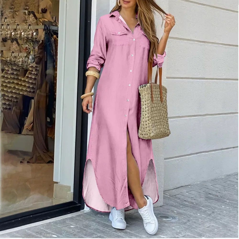 Chic Print Shirt Dress by Greta 