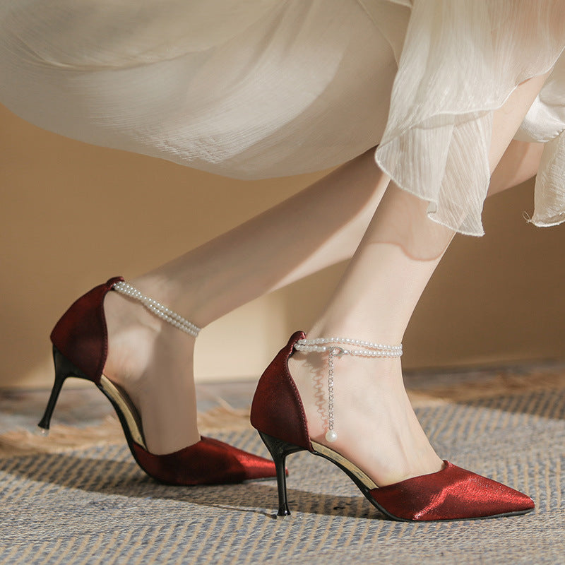 Elegant Greta  Stiletto Buckle Sandals