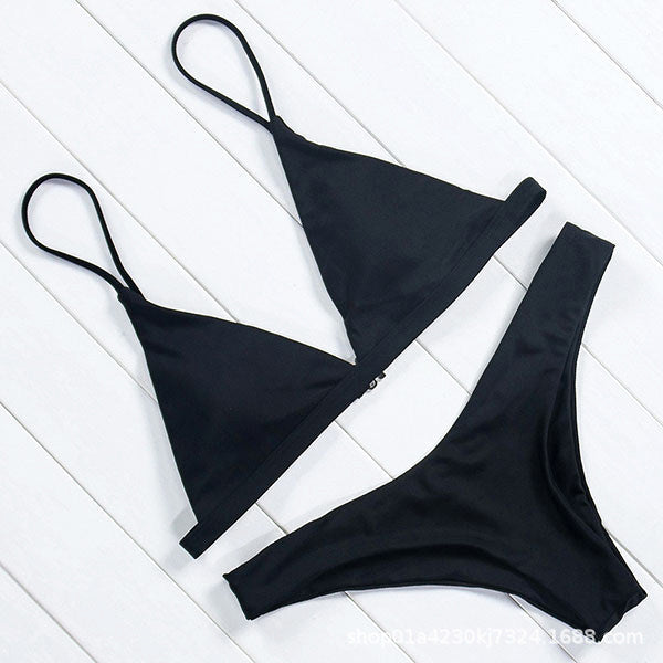 Strappy Solid Bikini by Greta 