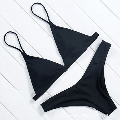 Strappy Solid Bikini by Greta 