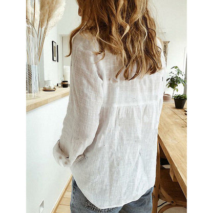 Relaxed Fit Greta  Lapel Cardigan Blouse